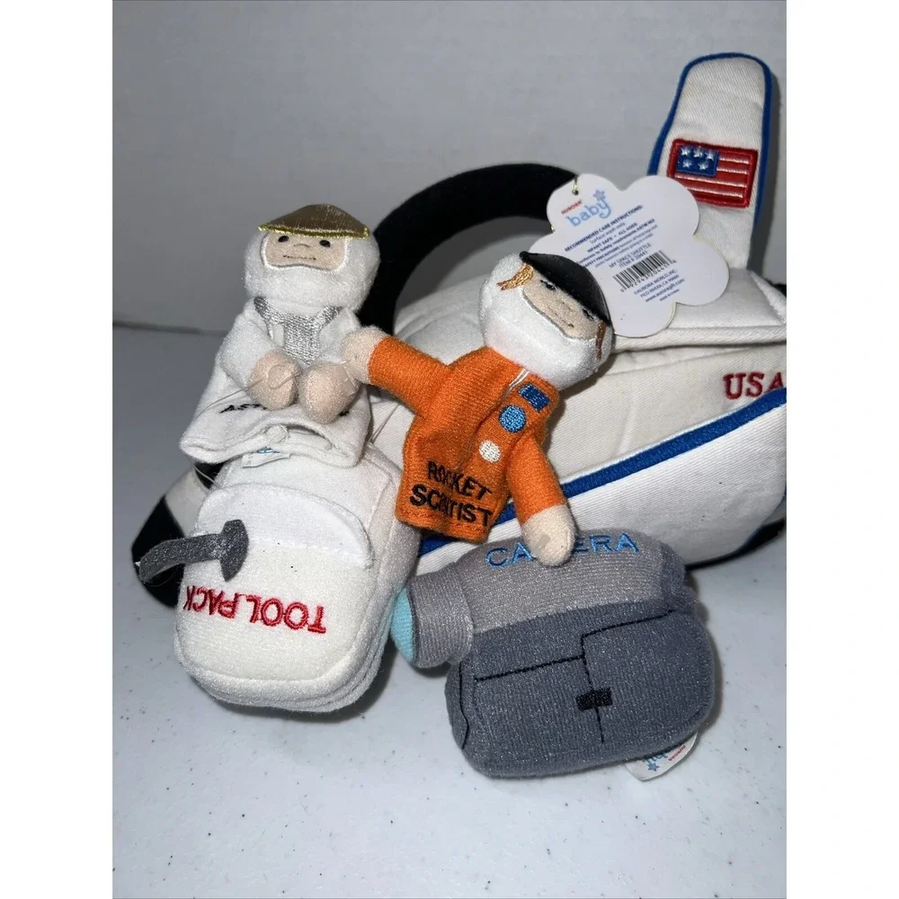 Aurora Baby Talk My Space Shuttle USA Plush Playset & Case, Finger Puppets